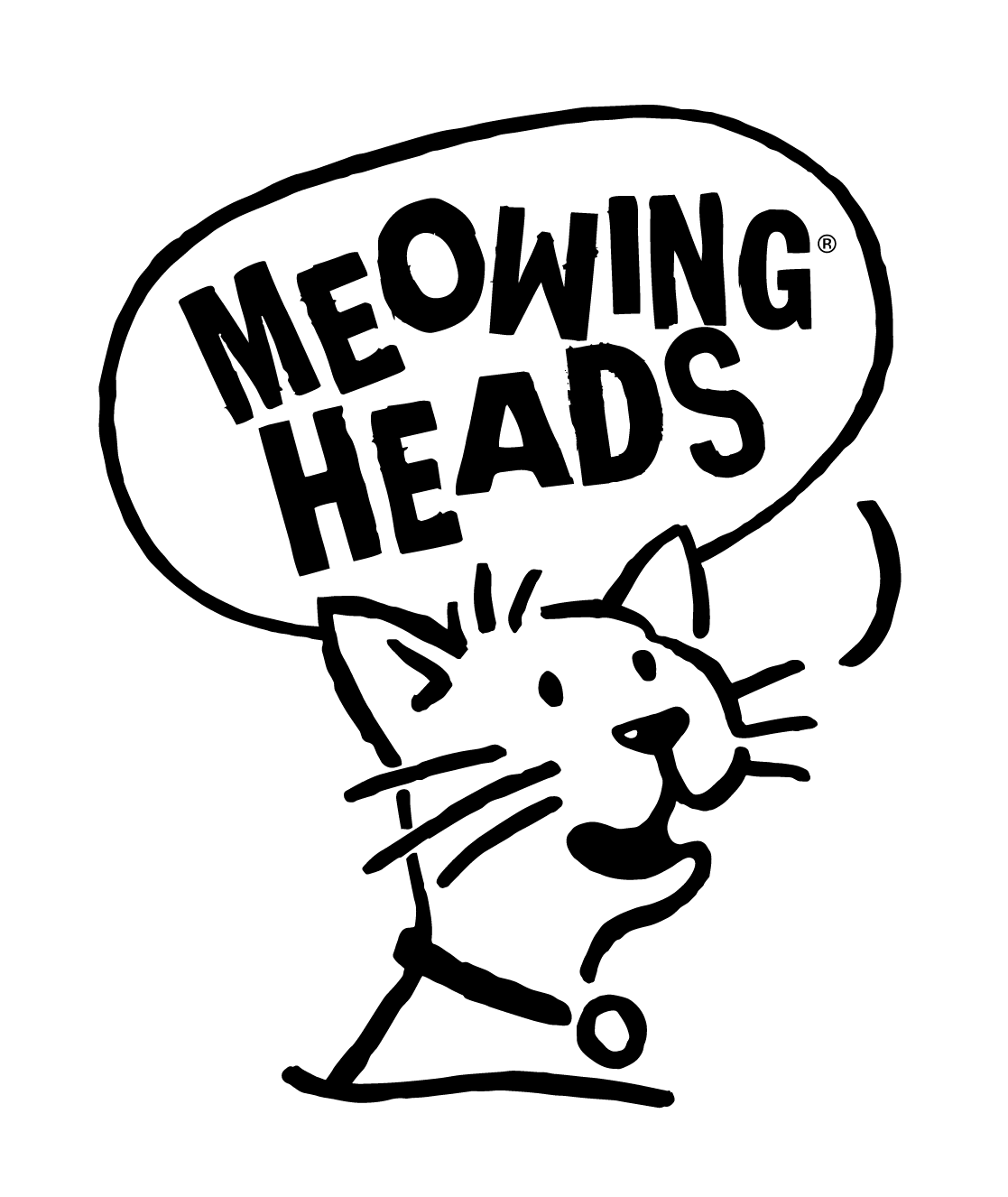 Barking & Meowing Heads logo